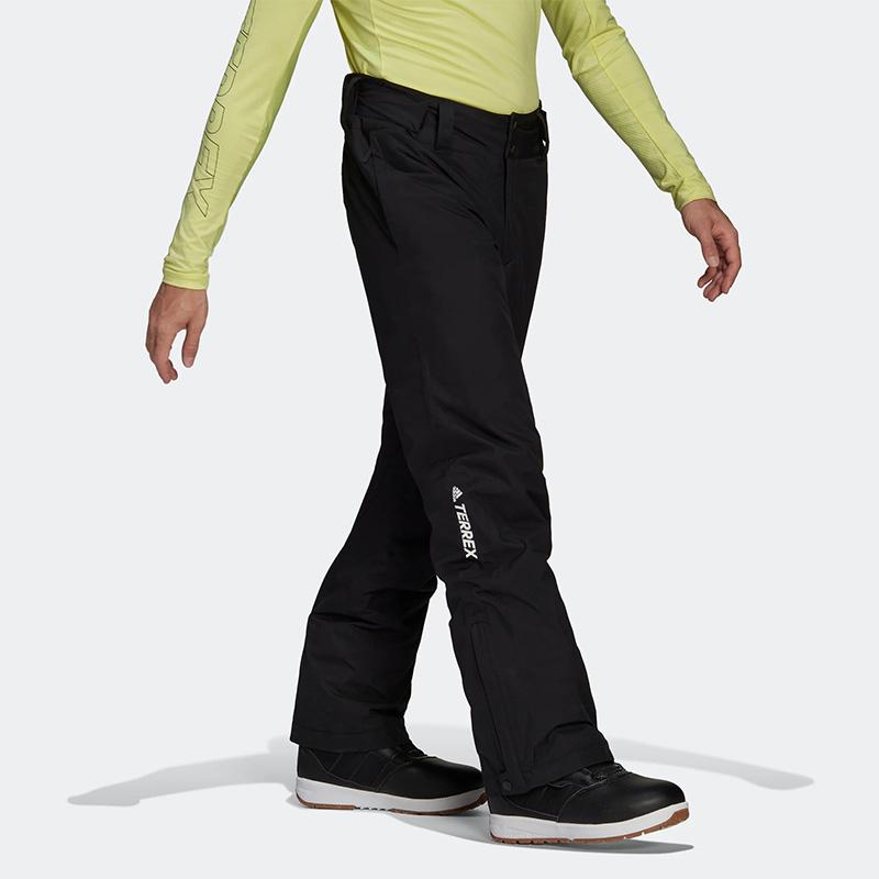 Adidas Striped Logo Print Loose Windproof Waterproof Ski Pants Men Pants Black HA3520