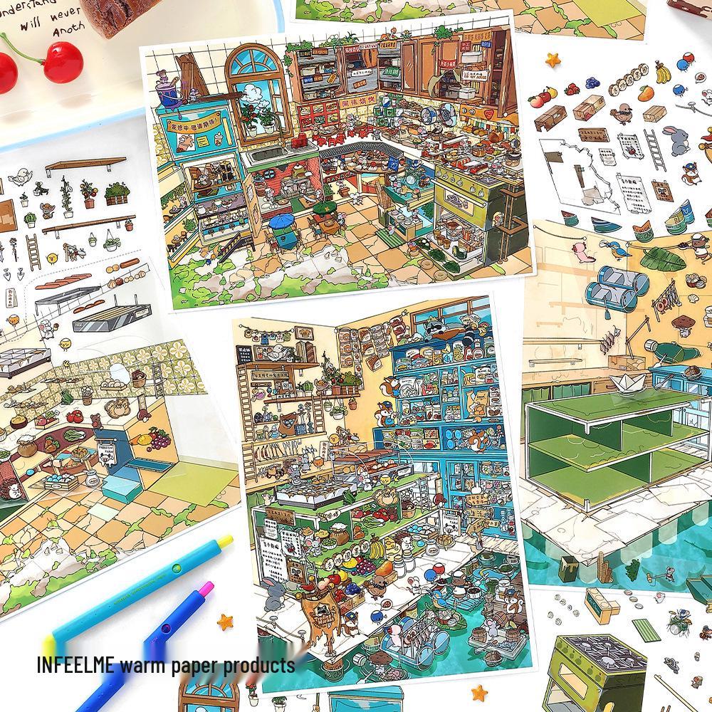 Infeel.Me 36th Edition 2.5D Large Scenery DIY Sticker Set