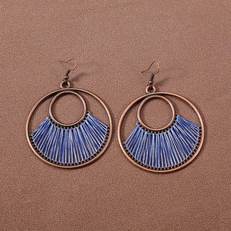 Handmade Retro Bohemian Ethnic Tassel Earrings for Women, Long Thai Style