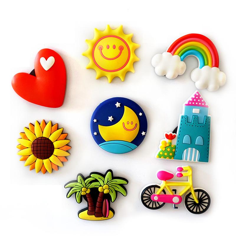 Magneti per Frigorifero Cartoni Animati Carini Arcobaleno Sole Adesivi Magnetici per Bacheca Lavagna Adesivi Magnetici Decorazioni per la Casa Kawaii