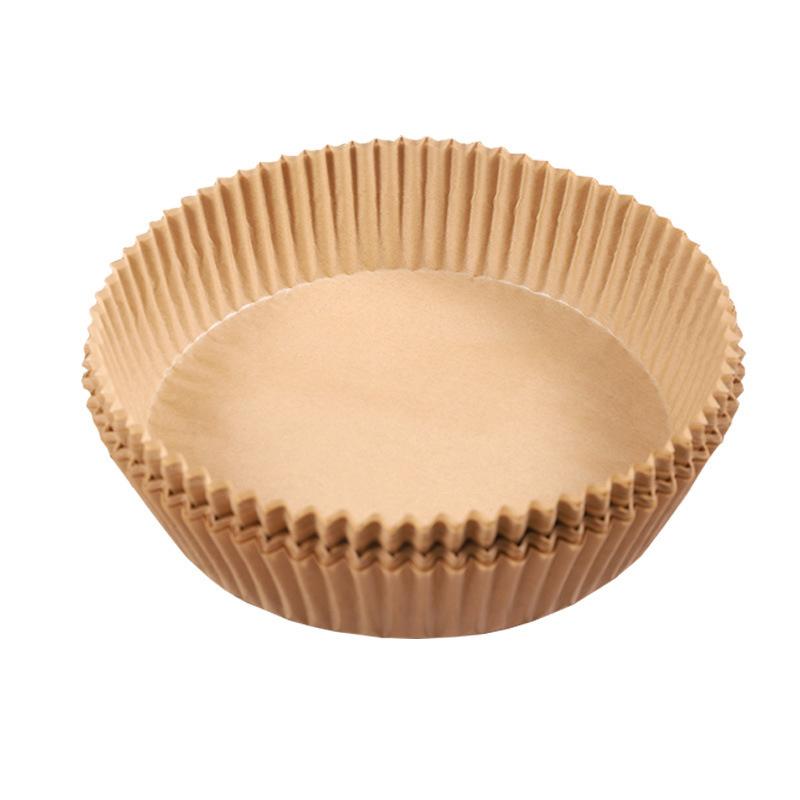 

50 шт. одноразовая бумага для фритюрницы с антипригарным покрытием бумага для выпечки для фритюрницы круглая бумага для фритюрницы бумажные кухонные принадлежности коричневый