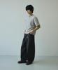 SIGNATURE Summer Wide Curved Dart Cotton Pants [Charcoal]