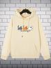 Men's Hoodie with Three Cats Queuing Pattern, Fun Cartoon Design, Trendy Autumn and Winter Versatile Fashion Warm Hoodie Jacket