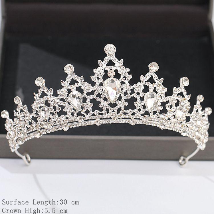 

Silver Color Crown and Tiara Hair Accessories For Women Wedding Accessories Crown For Bridal Crystal Rhinestone Diadema Tiara