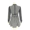 GRAXIA Cabaret Mini Long and Gray and Size M Women's Two-Piece Dress, Dress, Set, Sleeves, Pleated, Ribbon, Lace, Black,