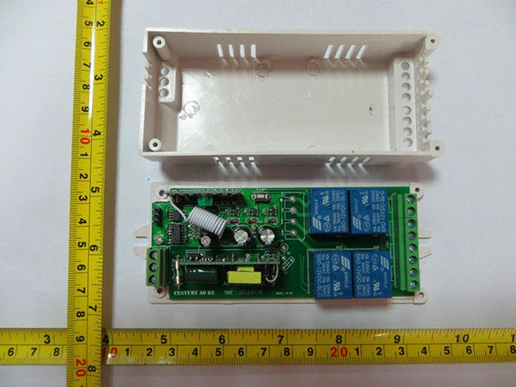 220V 4-Channel Remote Control Switch with Learning Code: Supports Jogging, Self-Locking, and Interlocking Functions for Luminaires