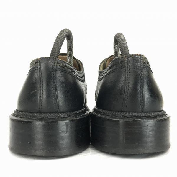 70s-80s West Germany Vintage Lloyd Heavy Leather Punched Cap Toe 28.0 Black Dress Shoes(USED)