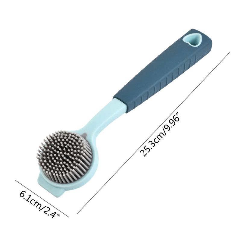 Pot Cleaning Brush with Long Handle Hanging Bowl Oil Remover Scrubber for Household Kitchen Sink Cleaning Dishwashing