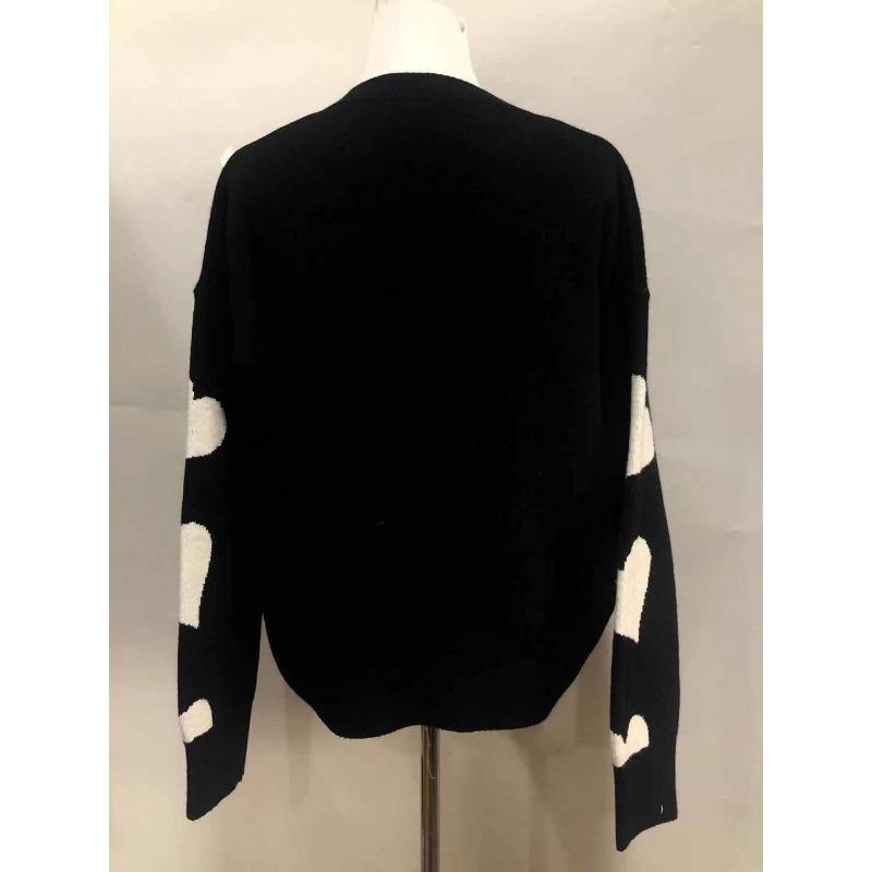 Autumn and Winter Fashion Knitwear Single Breasted Love Pattern Women's Sweaters