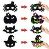 1Zestaw Halloweenowy Papier do Malowania Scratch Art Maska Malowalna Pusta Lis DIY Graffiti Maska Halloweenowa Impreza Maskaradowa Cosplay Dekoracje