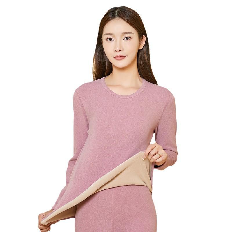 Women's Thermal Underwear Set: Velvet-Lined, Temperature-Resistant, Quick-Warming Base Layer for Winter