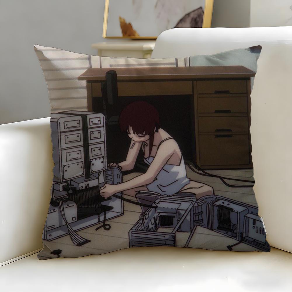

Hot Sserial Experiments Lainer Cushion Cover Soft EasyWash Pillow Case Versatile for Couch Bed Travel and Office 30X30cm