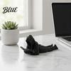 Reader Collectible Decor Black Robe Figurine 3D Printed Faceless Reading Man Modern Figurine Statue Lying Bookworm Sculpture for Home Office