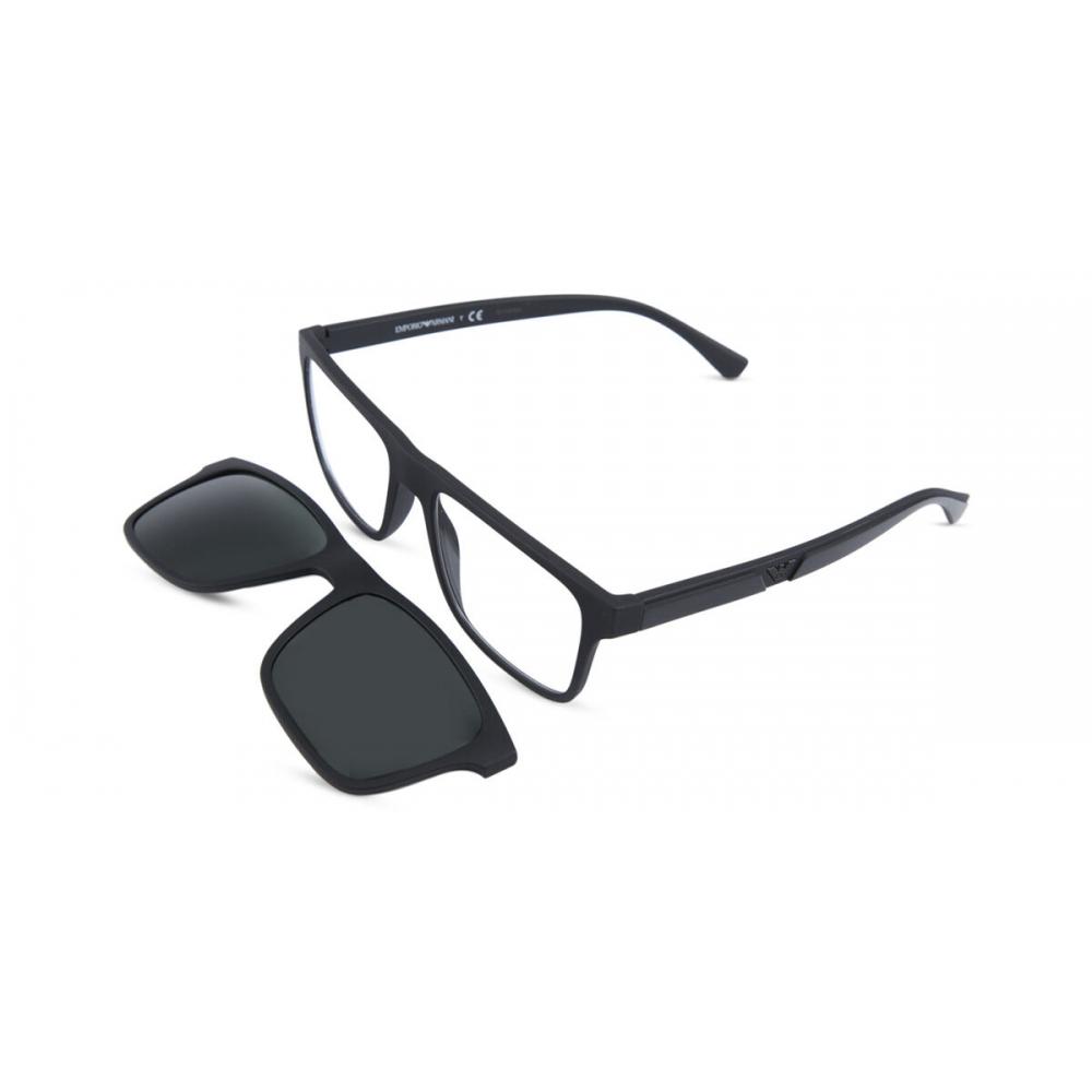 

Emporio Armani Ea4115 With Clip On 58011w Men Eyeglasses Matte Black/54