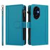 For Honor 200 5G Leather Case 9 Card Slots Zipper Wallet Stand Phone Cover with Wrist Strap