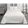 Bedspread Boutis - JAVIER LARRAINZAR - 230x270 Cm - White - Herringbone Pattern - Jacquard Weave - Soft Touch