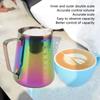 304 Stainless Steel Milk Frothing Pitcher Dual Scale Tapered Spout Milk Frother Cup Colorful 900ML Capacity