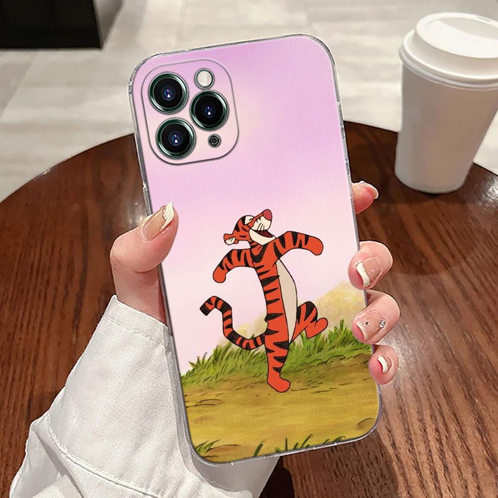 Winnie The Pooh Piglet Tigger Transparent Phone Case For iPhone 17 Pro Max 17E 11 12 13 14 15 16 Pro Max Plus 17 Air 16E 7 Cover