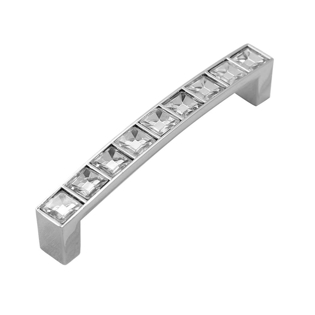 Crystal U-Shaped Cabinet Pull Handle for Drawer Wardrobe Modern Simple Design Double Hole