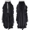 Gothic Vintage Midi Skirt With Elastic Waist For Women Spring 2024 Casual Wear