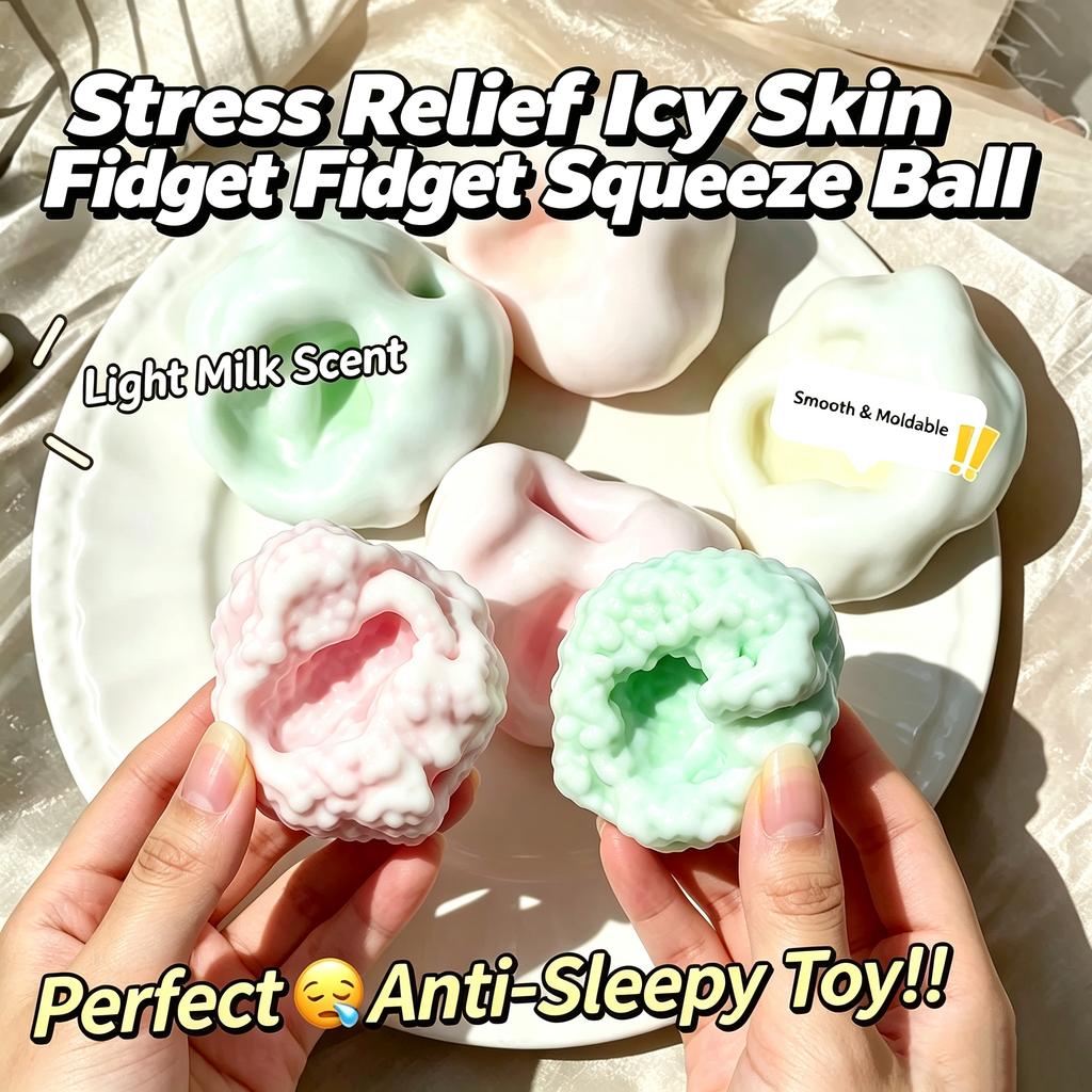 ASMR Vacuum Squishy Squeeze Ball Cute Noisy Sensory Fidget Toy Anti-stress Relax Desktop Stress Relief Toy