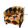 Printed Club Chair Slipcover Stretch Armchair Covers Tub Chair Sofa Protector Washable Couch Covers  for Living Room