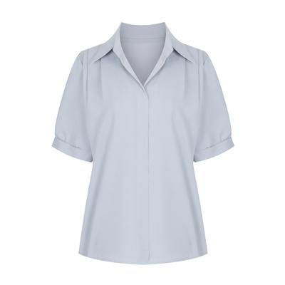 TVIEW Shoulder Pintuck Collar Blouse_V6B-Cbl071