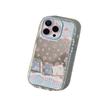 Plaid Floral Mirror Cream Case for iPhone 17 Pro Max/16/15/14