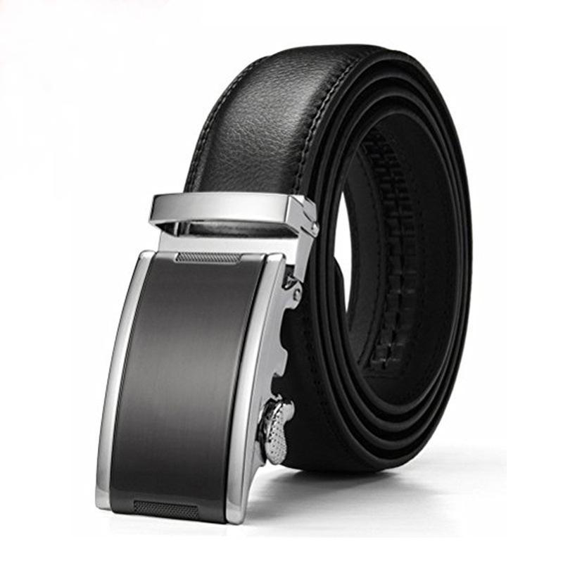 Leather Belt Men's First Cowhide Business Gift Belt Men's Belt Automatic Buckle