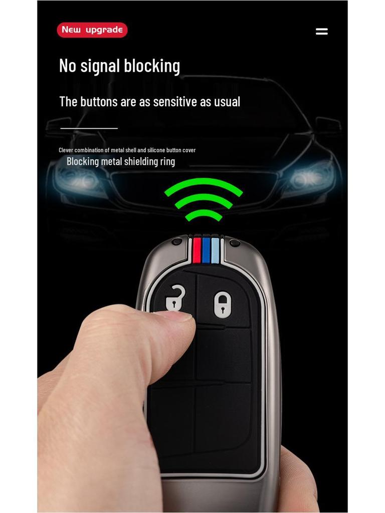 GAC Fiat Viaggio/Ottimo Car Key Case with Metal Shell and Buckle Protection