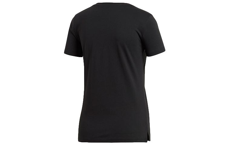 Adidas T Shirts Women's Black Crew Neck Moderate Straight Fit EI4569