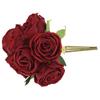 Artificial Flowers Roses 7 Pieces Ready-Made Rose Bouquet Flower Arrangement for Vase - Red