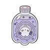 Whimsical Dreamy Pink Galaxy Drift Bottle Brooch Artistic Enamel Badge For Wear Trendy
