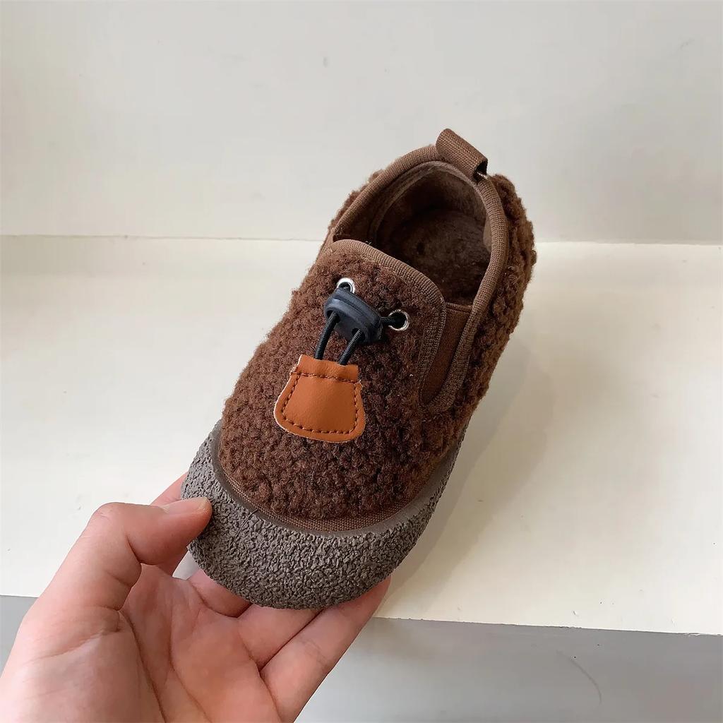 Zapatillas Fashion Girl Shoe 2024 Child Sneakers with Fleece Kids Shoes Allmatch Casual Boy Shoe Comfort Cotton Shoes Tenis