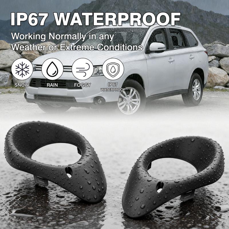 2pcs Front Bumper Fog Light Lamp Cover Frame Bezel Silver/Black For Mitsubishi Outlander 2013 2014 2015 6400D571 6400D572