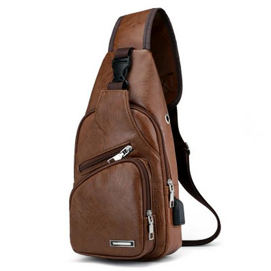 Men's Korean Style Multifunctional Crossbody Chest Bag and Waist Backpack for Outdoors