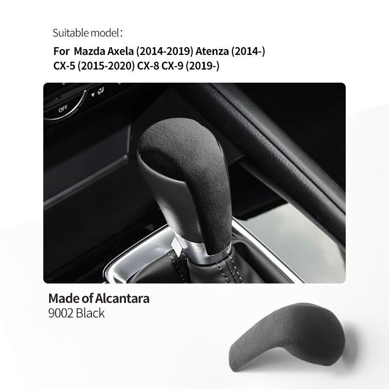 For MAZDA Atenza Axela CX4 CX5 2014-2020 CX3 CX8 2019-2024 Made of Alcantara Car Gear Shift Knob Cover Trim Interior Accessories