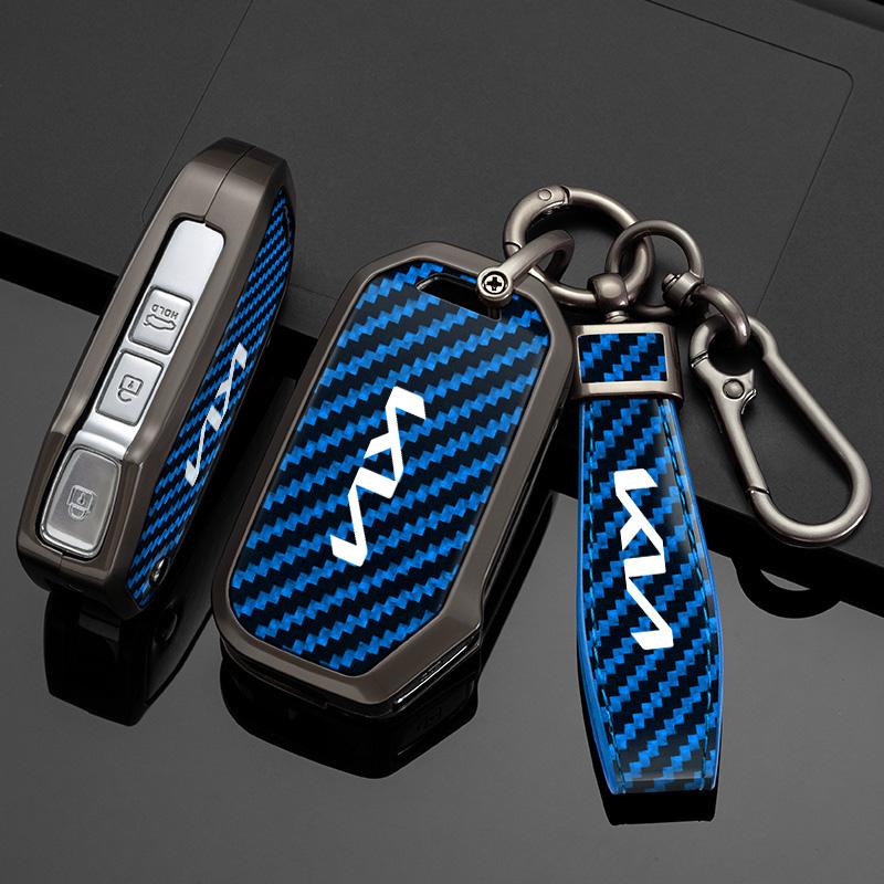 Leather Style Car Key Case Cover Protector Shell For KIA Sportage R GT Stinger Sorento Ceed Cerato Forte Niro Soul Telluride tkjzm00