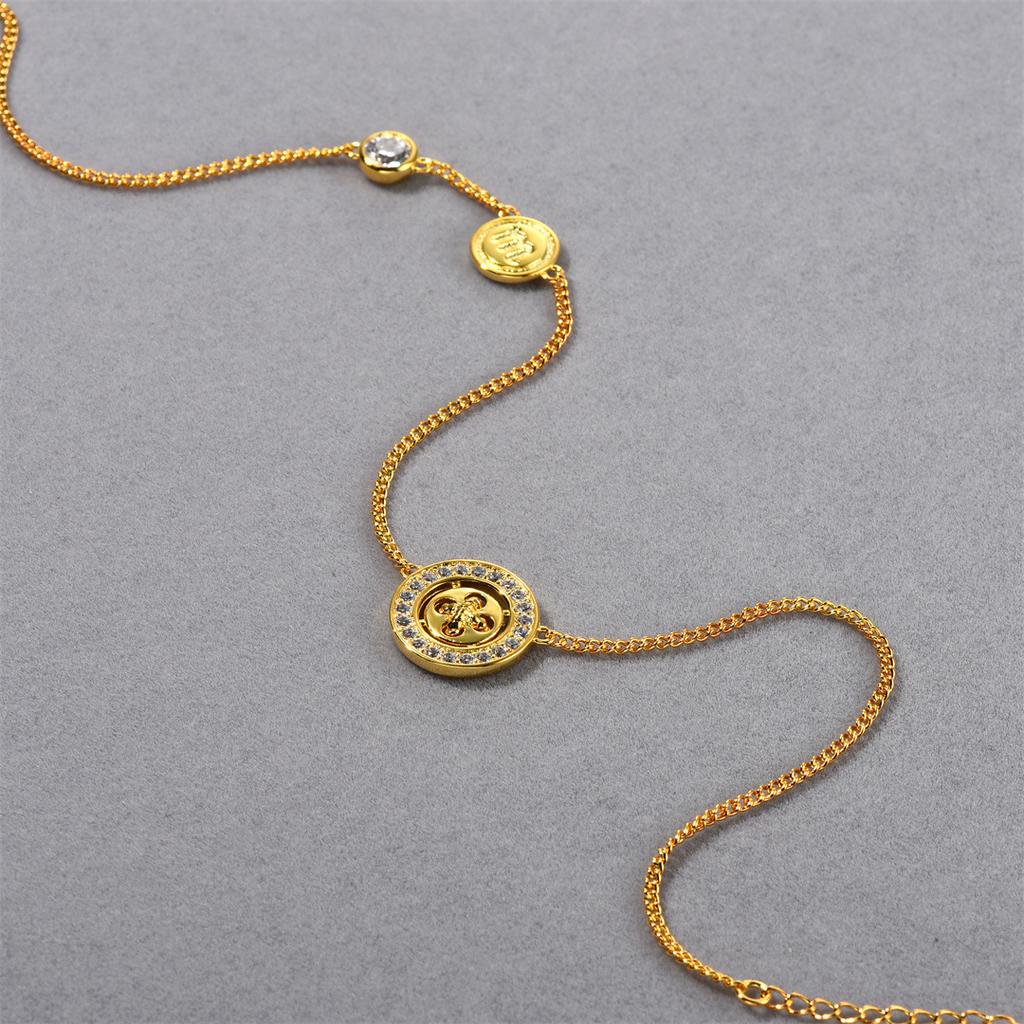 French Earrings Necklace Second Button Series Niche Original High-End Design Clavicle Chain Women