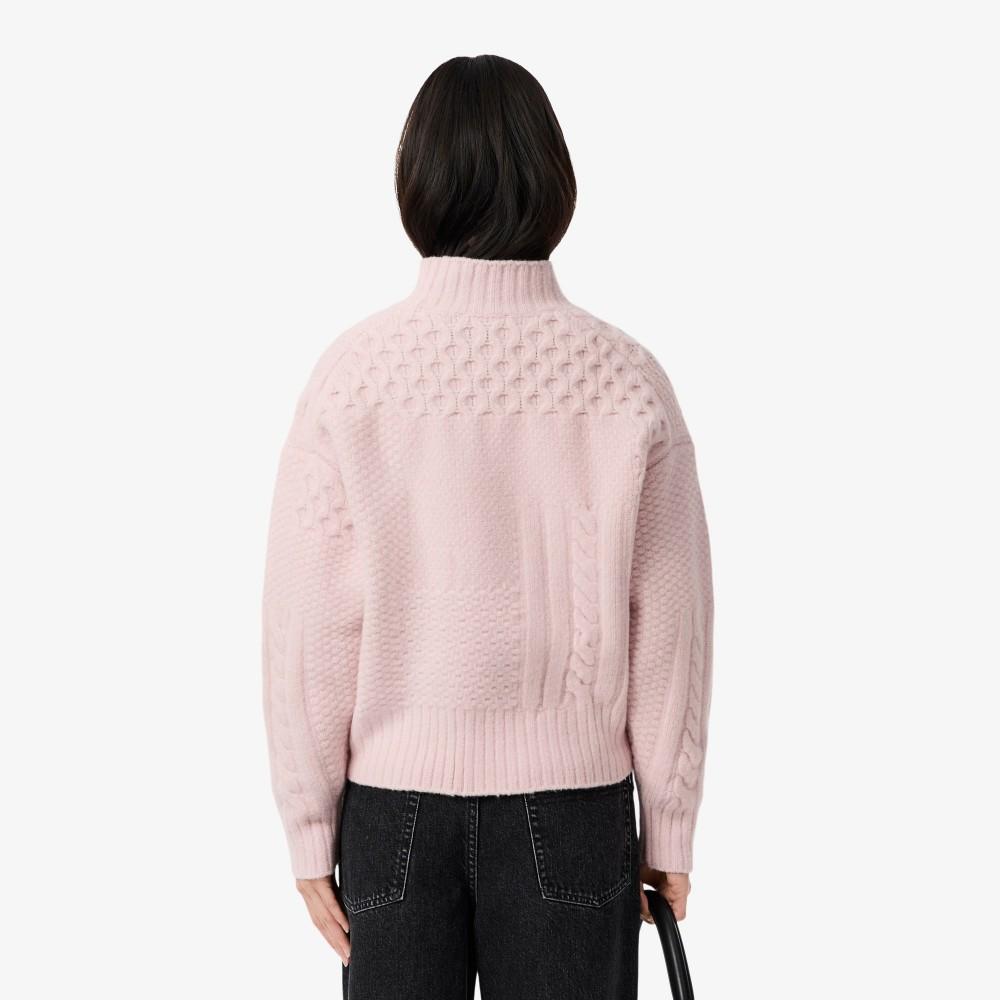 Lacoste Women's Aran Cable Turtleneck Pullover AF3974-55NADY