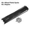 FORTY Bicycle Wheel Plated Spoke Universal Steel with Nipples 13G 222mm