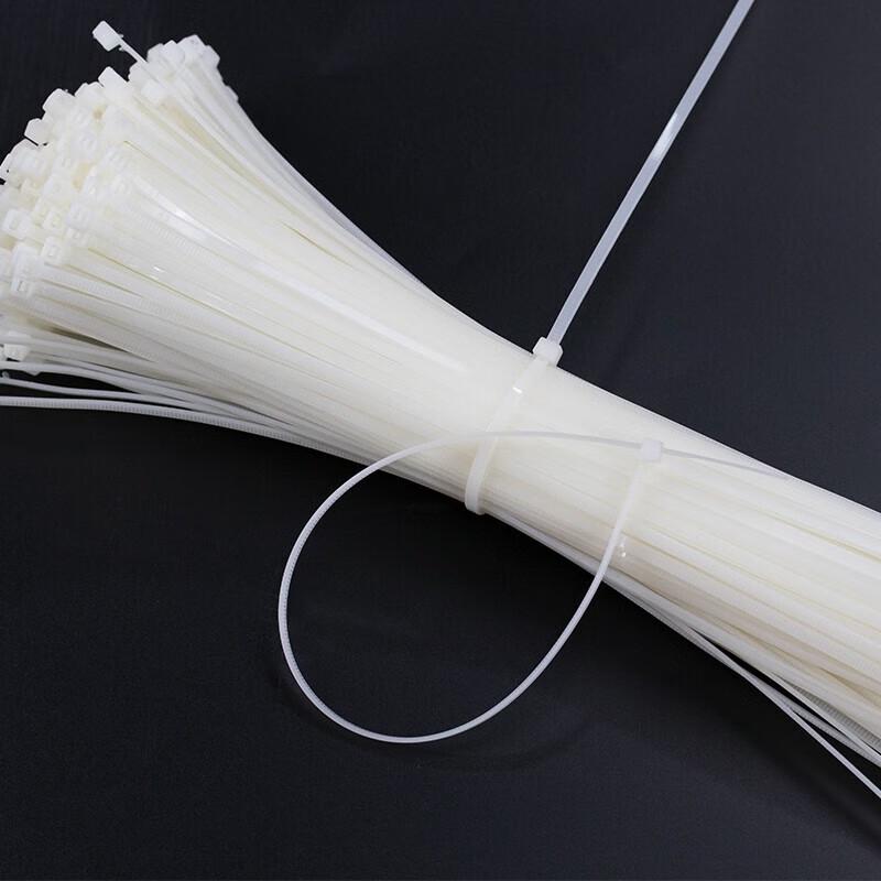 Hesdick White Nylon Self-Locking Cable Ties