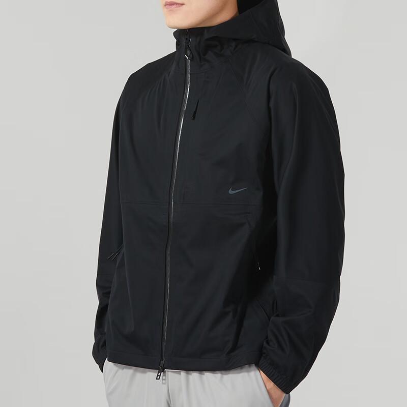 Nike Ensfarget avslappet hettejakke vindjakke herrejakker svart FD0292-010