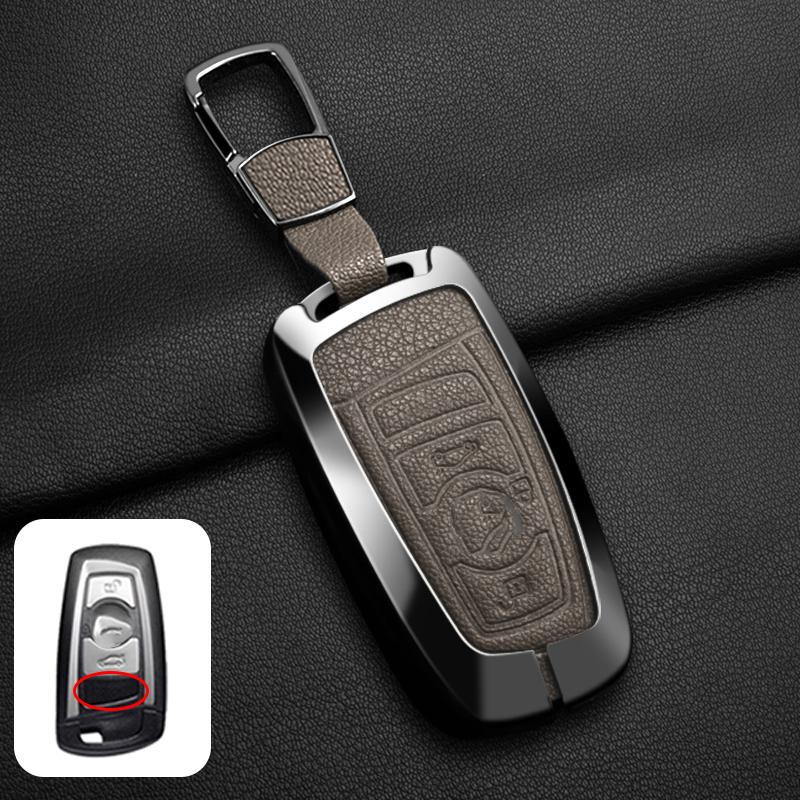 Goat Leather Zinc Alloy Car Key Case For Bmw X1 X3 X4 X5 1 3 5 7 Series F10 F15 F16 F20 F30 F10 F25 M3 M4 M5 Car Remote Key Case