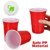 Gadpiparty Disposable Plastic Drink Cup, 450ml, Red, for Hotels, Restaurants, Beverage Shops, Outdoor Activities, Camping, Parties, Weddings, Family G