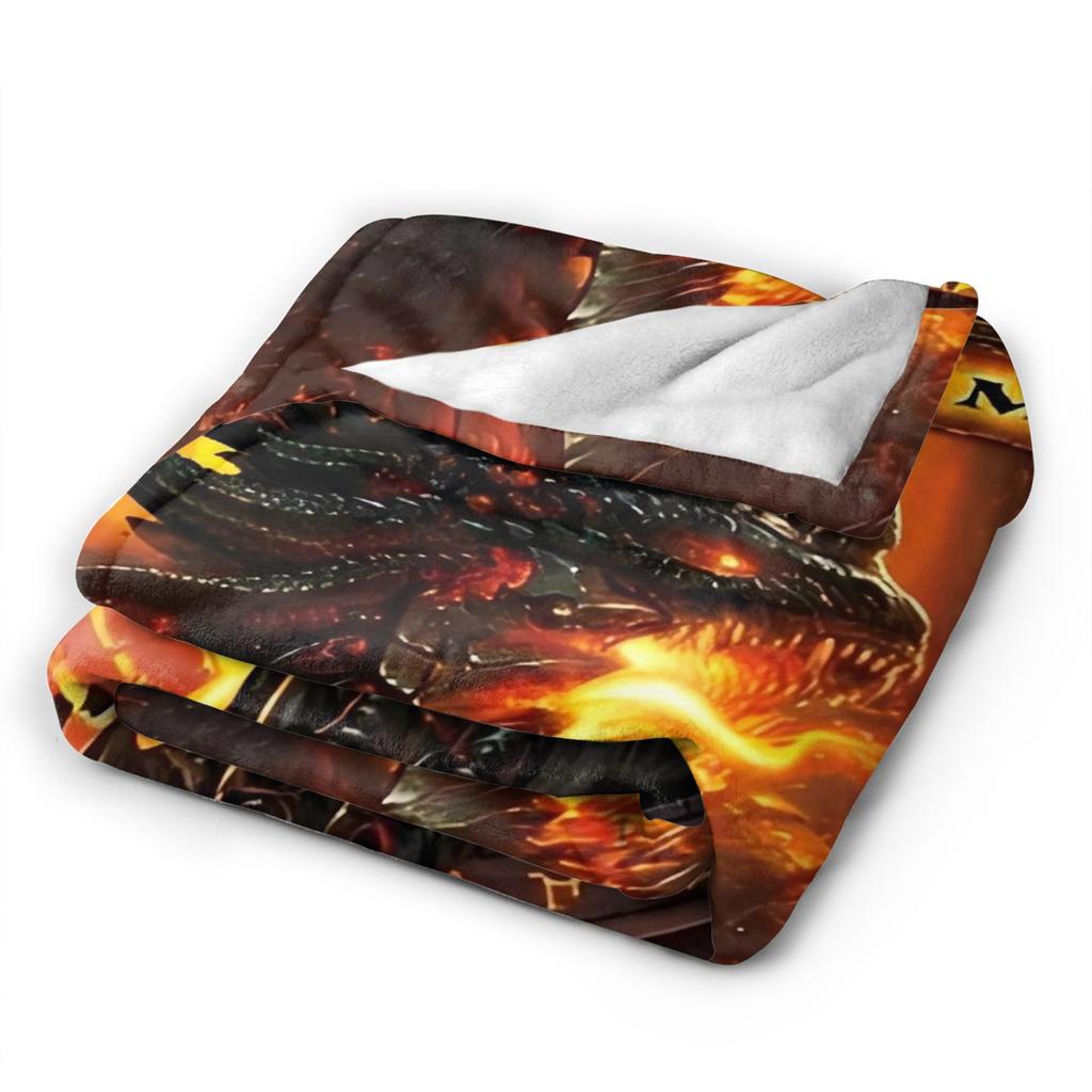 WOW World of Warcraft Arthas Retro Game Blanket Soft Plush Bedding Throws For Home Decor Travel Flannel Bedspread Bed Cover