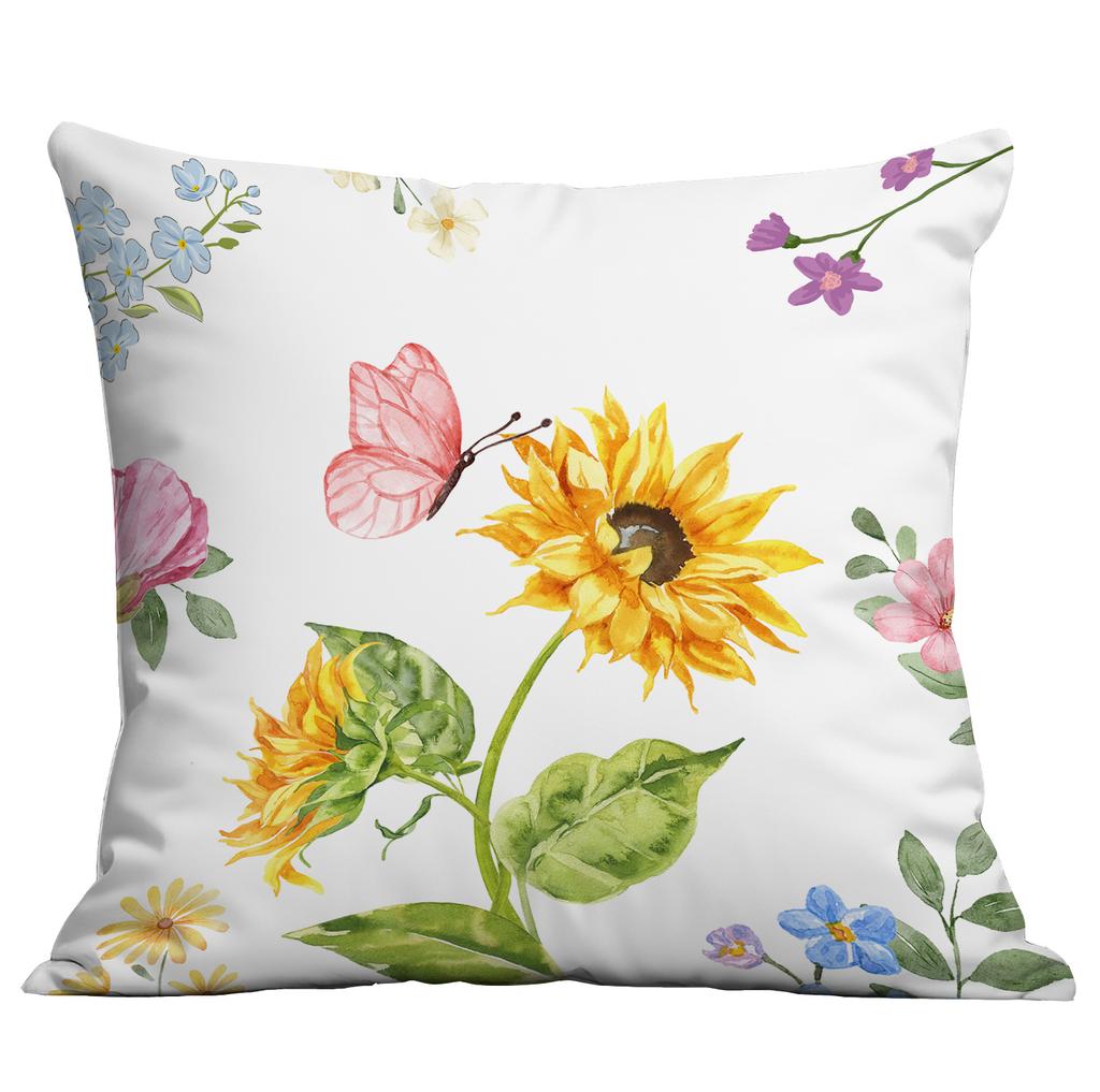Spring And Summer Floral Print Pillow Cover Home Sofa Cushion Pillow Cover Premium Durable Quality Useful Practical