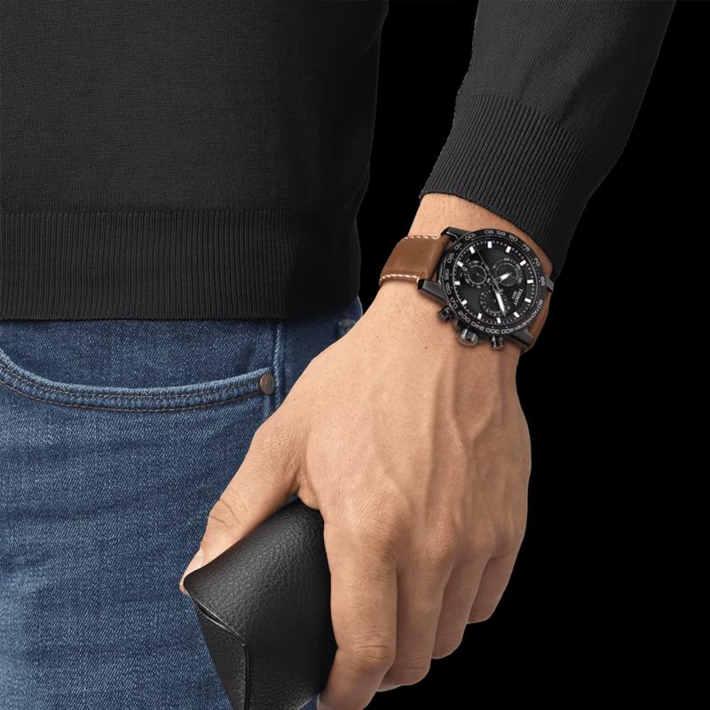 TISSOT Daring Collection Quartz Movement 100m Water Resistance Men's Watches Watch 45.5mm Black Dial T1256173605101