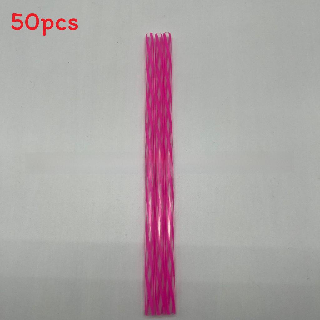 Plastic Rainbow Striped Drinking Straws With Twist Design For Party And Beverage Use