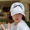 Bowknot Stylish Embroidered Baseball Cap For Women Adjustable Soft Top Spring Summer